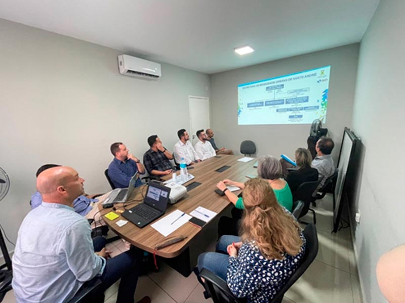 Reunião entre o Consórcio POLO/TIS/CERTARE/CONCREMAT/ANTON e o grupo de trabalho Mobilidade Segura e Inclusiva de Santo André.